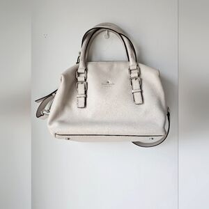 ♠️Kate Spade♠️Authentic Boston Cream Pebble Leather Handbag Top Handles Satchel
